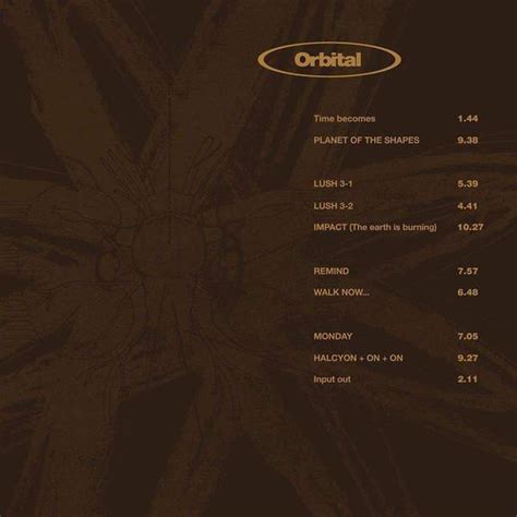 Orbital Orbital 2 Brown Album Vinyl Norman Records Uk