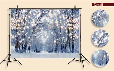 Funnytree 7x5ft Winter Scene Backdrop Wonderland Snowflake Photography