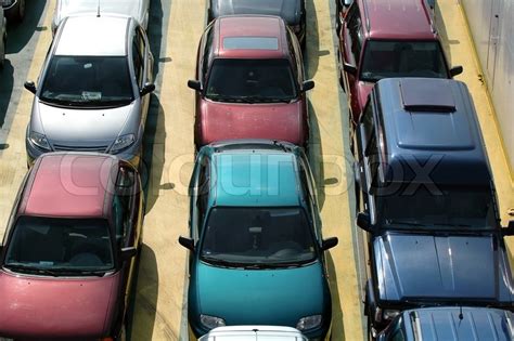 Cars In Lines Stock Image Colourbox