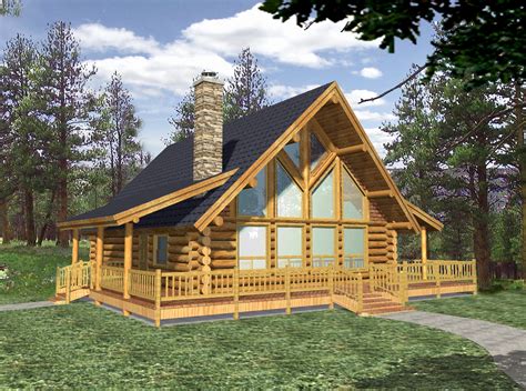 Find log home designs, small modern cabin blueprints & more! Exterio Log Cabin Pictures With Wrap Around Front Porch ...