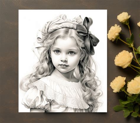 20 Victorian Young Girl Coloring Pages For Adult Printable Etsy