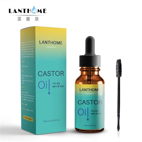 Lanthome New10ml Castor Seed Oil Promote Eyebrow Eyelash Hair Growth Liquid Repairs Hair Keep