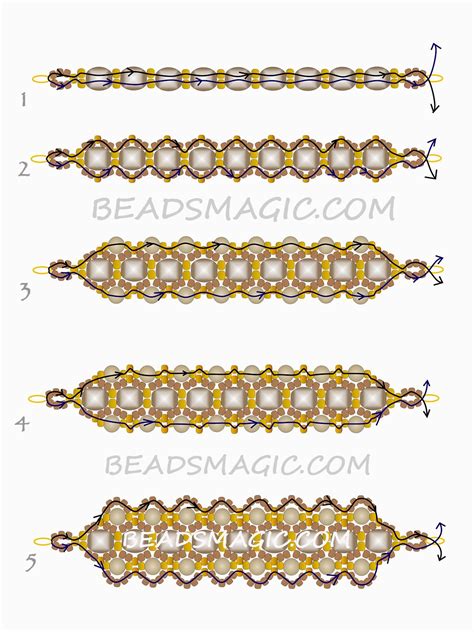 Free Beaded Pattern For Bracelet Dark Honey Beads Magic Seed Bead