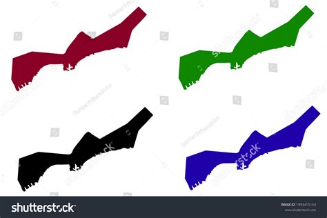 Silhouette Map Bandar Abbas City Iran Stock Vector Royalty Free