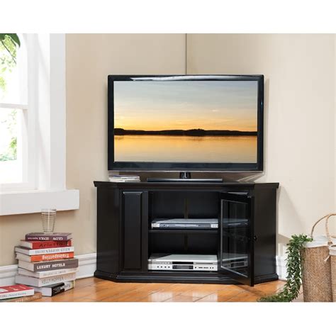 Leick Home Riley Holliday Traditional Black Corner Tv Stand