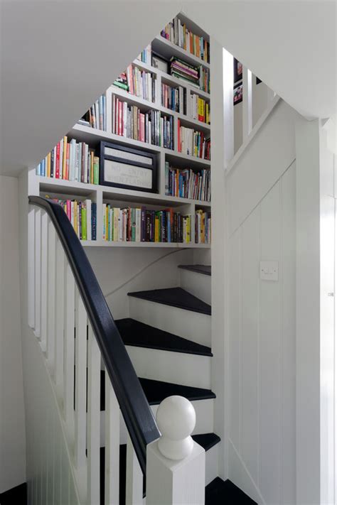 This is a painting of a black white faced cow, painted in watercolor on an old book page. Painted Staircase Ideas and Inspiration - Town & Country ...