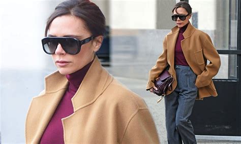 victoria beckham looks effortlessly chic as she gets to work on nyfw