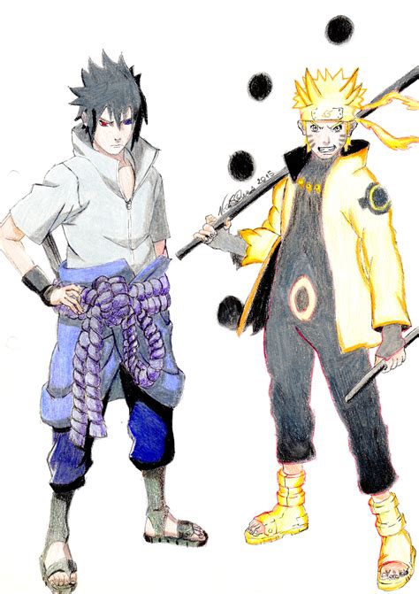 Naruto And Sasuke Six Paths Power By Nicoliverart On Deviantart