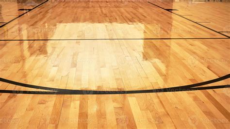 Interior Of Empty Modern Basketball Indoor Sport Court Semigloss