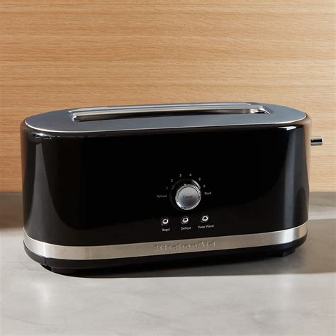 Kitchenaid Onyx Black 4 Slice Long Slot Toaster Reviews Crate And