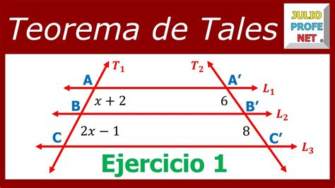 Teorema De Tales Ejercicio 1 Youtube