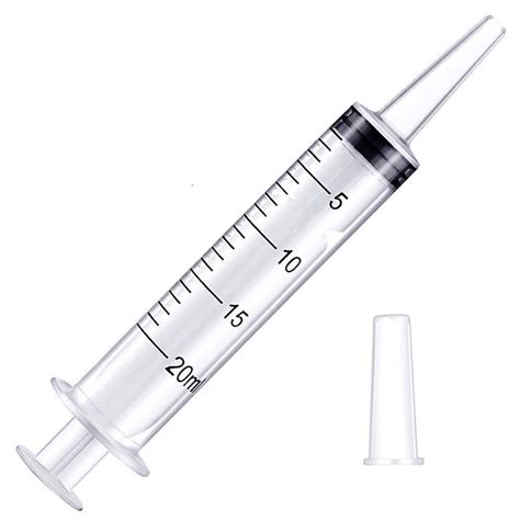 5 Pack 20ml Syringe Large Plastic Syringe For Scientific