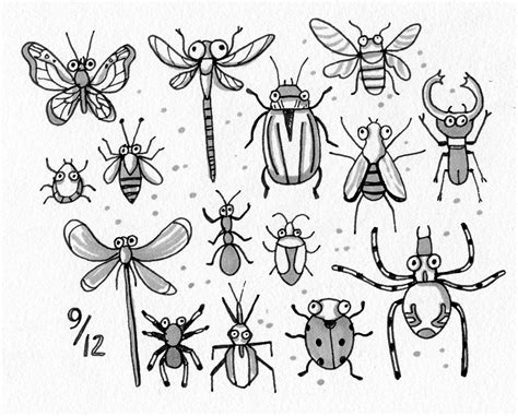 Bug Doodle Illustrations Bugs Drawing Sharpie Drawings Doodle Art