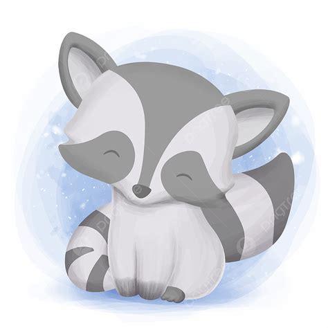 Little Raccoon Vector Design Images Come On Little Cute Raccoon