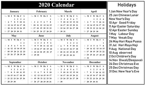 Incredible Chinese Lunargregorian Calendar 2020 Free Printable