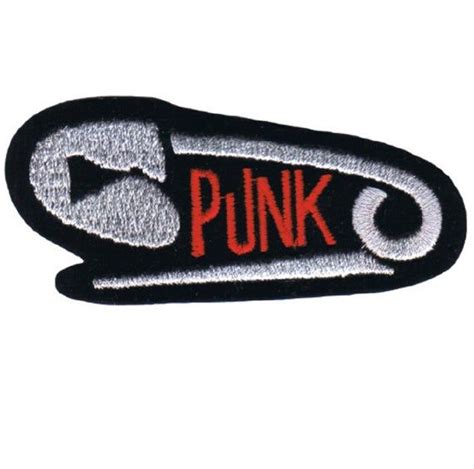 Punk Applique Patch Safety Pin Punk Music Badge 325 Iron On In