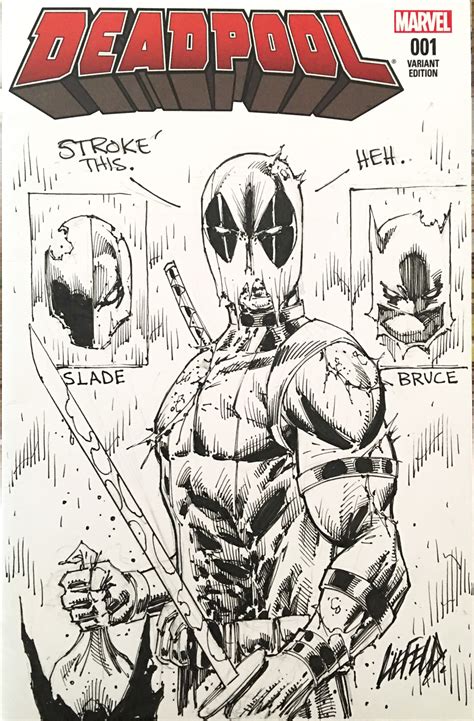 Deadpool 1 Liefeld Sketch Cover Rob Liefeld Creations