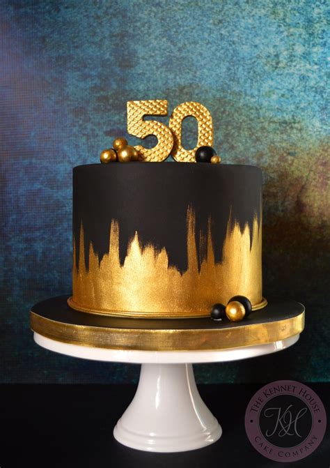 gold 50th birthday cake anna adams flickr