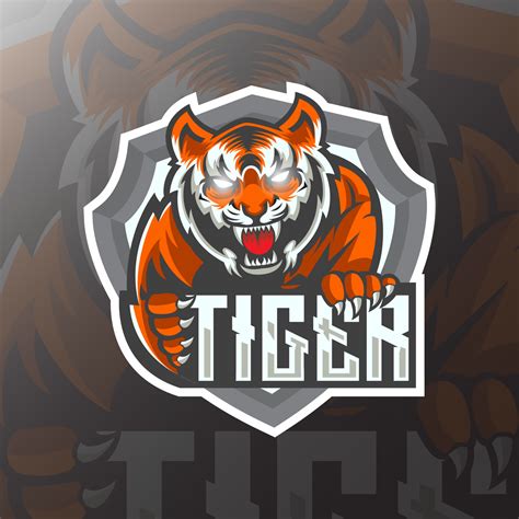 Tiger Head Esport Logo Gaming Vector Art At Vecteezy