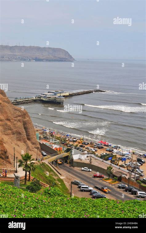 Beach Costa Verde Miraflores Lima Peru Stock Photo Alamy
