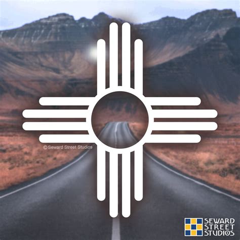 Zia Sun Symbol Vinyl Decal New Mexico Symbol Car Window Etsy
