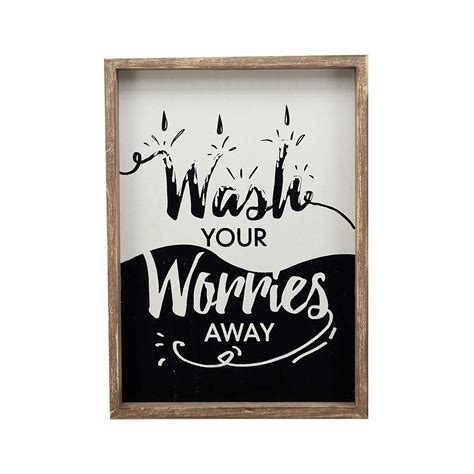 Parisloft Rustic Laundry Room Wall Decor Signs Wash Your Worries Away