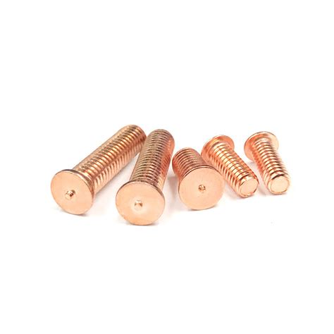 M6 M5 M8 Copper Plated Weld Threaded Stud Female And Male Thread 15