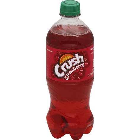 Crush Strawberry Soda 20 Fl Oz Bottle Fruit Flavors Superlo Foods