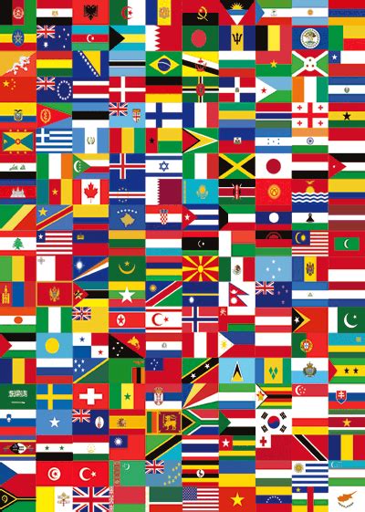 Proportionally Blended Color Value Of National Flags Worldwide