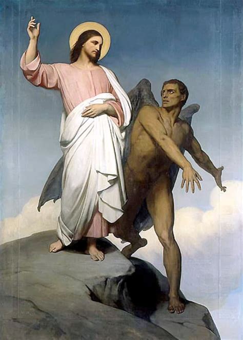 Ary Scheffer The Temptation Of Christ 1854 Jesus Vs Satan Etsy