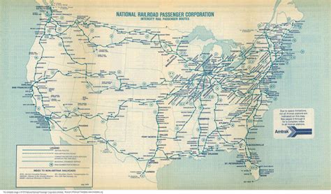 Route Map From July 1979 When The System Was At Its Largest R Amtrak