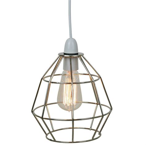 Get 5% in rewards with club o! Chrome Industrial Style Cage Ceiling Pendant Light Lamp ...