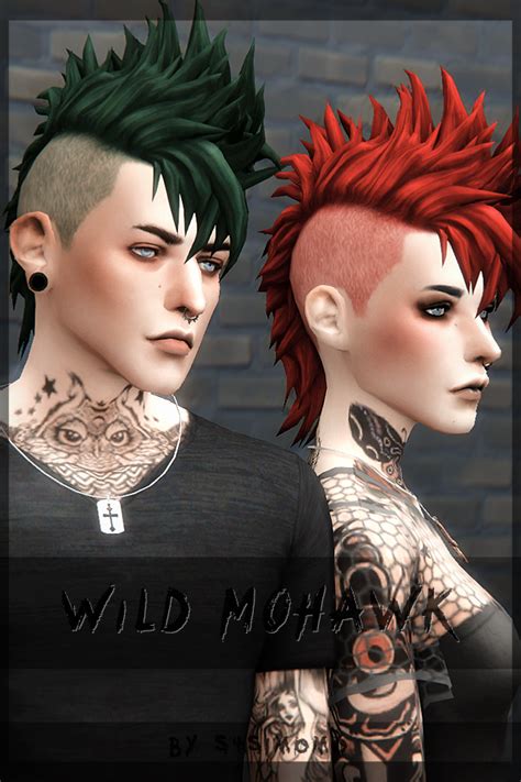 S4simomo Wild Mohawk Sims 4 Hair Male The Sims 4 Packs Sims 4