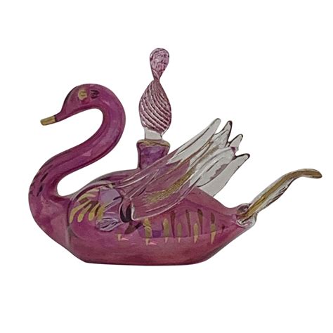 Egyptian Blown Glass Swan Bottle With 2oz Anointing Oil Five Scentz