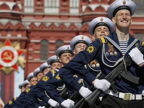 Putins Female ‘miniskirt Army Marches In Red Square Moscow For Victory Day Celebrations