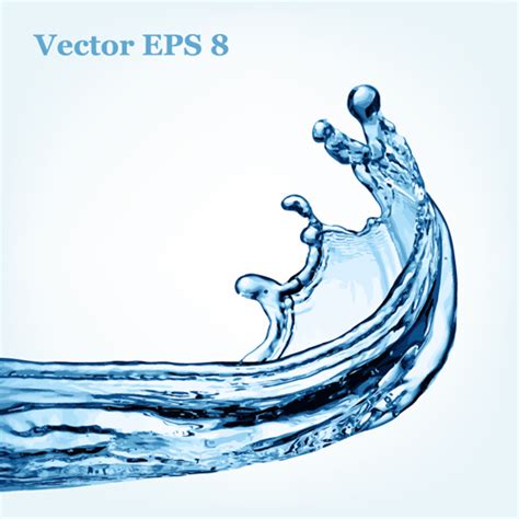 Water Splash Effect Vector Background Set 07 Welovesolo