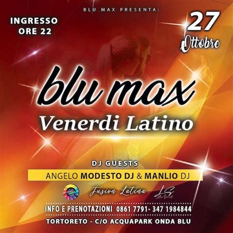 Blu Max Venerdì Latino Serata Del 27 Ottobre