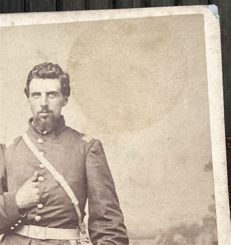 Cdv Carte De Visite American Union Uniform Soldier Civil War Photo