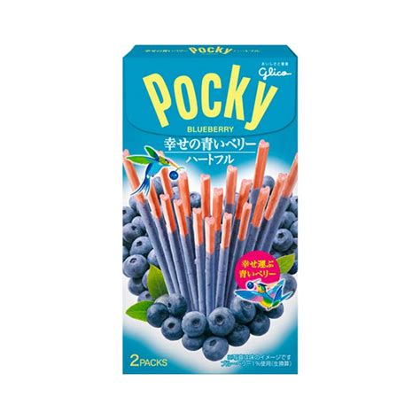 Glico Blue Pocky Heartful Share Happiness And Blueberry Made In Japan