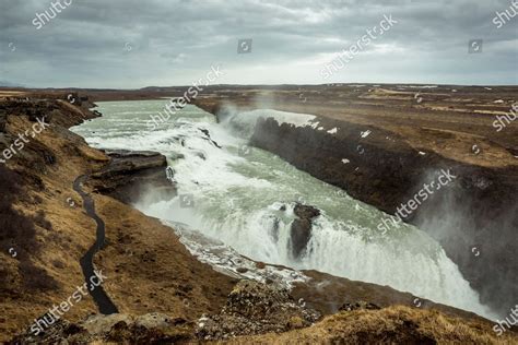 Gullfoss Waterfall Located Canyon River Iceland Editorial Stock Photo