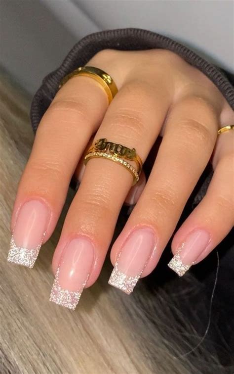 40 Modern French Style Nails To Be Wearing In 2022 Sparkle Gel French