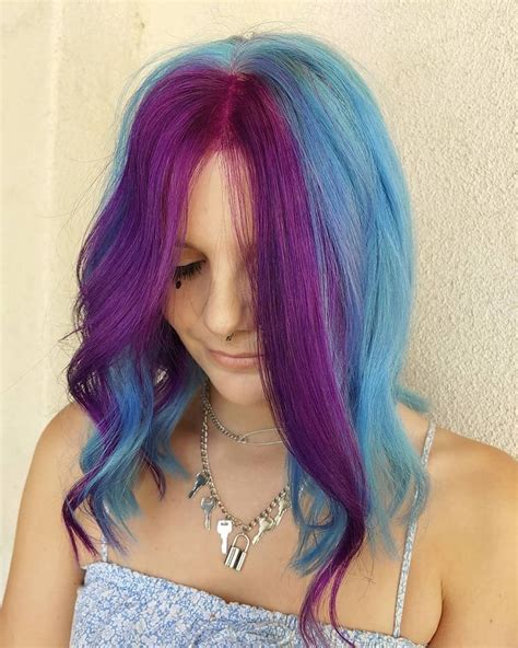 Beautiful Blue And Purple Hair Color Ideas Hairstylecamp