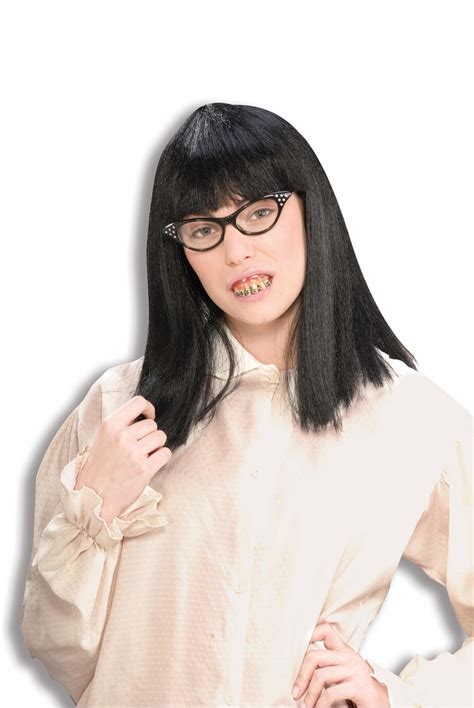 Female Dress Up Nerd Kit Geek Set Ugly Betty Dork Braces Costume