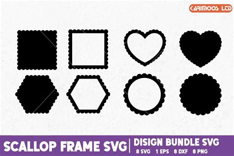 Scallop Frame SVG Design Bundle Karimoos Market