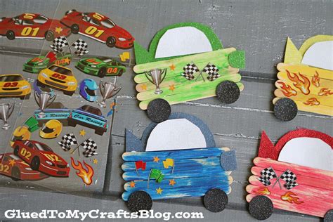 Super Fast Popsicle Stick Race Cars Kid Craft Tutorial Crafts For