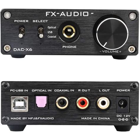 Fx Audio Dac X6 Mini Hifi Digital Audio Decoder Dac Input Usbcoaxial