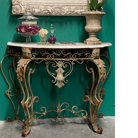Wrought Iron French Console Table Vin466d Lutterworth Antiques