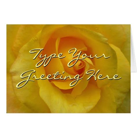 Yellow Rose Card Personalized Flower Greeting Card Zazzle