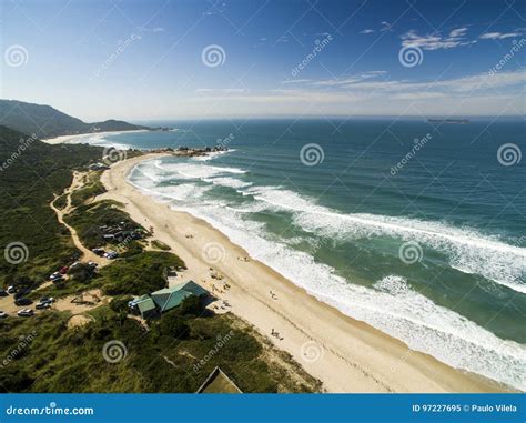 Aerial View Beach Mole Praia Mole In Florianopolis Santa Catarina