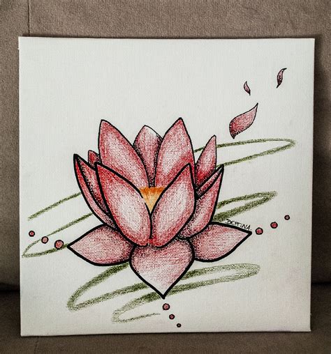 Lotus Flower Pen And Pencil Sketch